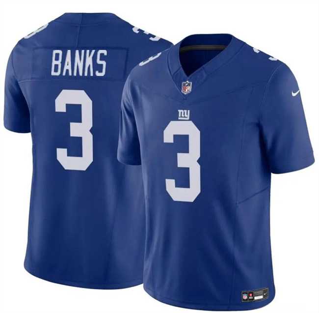 Men & Women & Youth New York Giants #3 Deonte Banks Blue 2023 F.U.S.E. Vapor Untouchable Limited Football Stitched Jersey->new york giants->NFL Jersey
